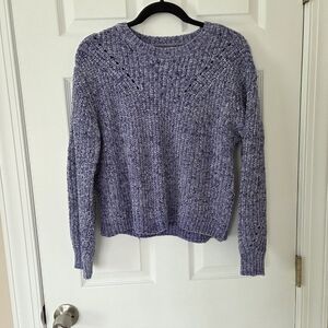 LOFT Purple Cropped Sweater